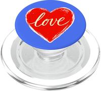 Red Heart Word Love PopSockets PopGrip for MagSafe