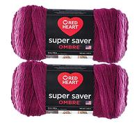 Red Heart Yarn, Acrylic, Anemone Ombre, 2 Pack