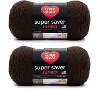 Red Heart Yarn, Acrylic, Cofee, 2 Pack