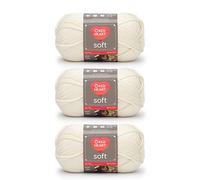 Red Heart Yarn, Acrylic, Off White, Pack of 3