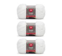 Red Heart Yarn, Acrylic, Snow, 3 Pack (8 Ounce)