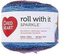 Red Heart Yarn ROLL W/IT SPRKL Amethyst, Multicoloured, One Size