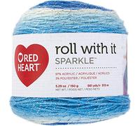 Red Heart Yarn ROLL W/IT SPRKL Krystal, Multicoloured, One Size