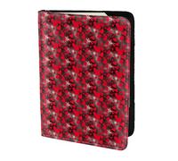 Red Hearts Firework Print 5.5in Passport Travel Document Wallet Case Stylish Secure Men Women For Travelers, Black, One Size