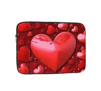 Red Hearts Love Laptop Case 10 inch, Shockproof Protective Computer Sleeve Cover Water Resistant Laptop Bag Carrying Tablet Cover Briefcase Handbags Gifts for Men Women