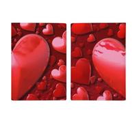 Red Hearts Love Passport Holder with Card And Ticket Slot, PU Leather Passport Case Easy Access, Travel Essentials Document Organizer Waterproof Travel Wallet for Men Women