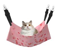 Red Hearts Pet Cage Hammock,Warm Pet Hammock,Soft Hanging Cat Bed Mat Winter Warm