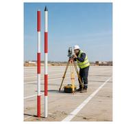 Red Heavy-Duty Aluminium Survey Pole 2/3/5 Meter, Grade Rod for Land Surveying, Road Construction & Depth Gauge Well(200cm/78.7in)