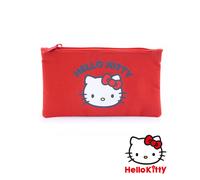 eBuyGB Hello Kitty Pencil Case, Back to School Stationery, Pen Holder, Stationary/School Supplies, Gifts for Girls and Boys, Red Make Up Cosmetic Bag