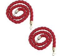Red Hemp Rope 2" Thick Crowd Control Barrier Rope, Twisted Red Rope for Party Event Theater (2 Pack, 1m/3.2ft) -, Versatile, Stylish Decor