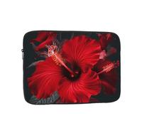 Red Hibiscus Flowers Laptop Case 13 inch Shockproof Protective Notebook Case Water Resistant Computer Bag Carrying Computer Bag Portable Laptop Sleeve Briefcase for Men Women