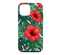 Red Hibiscus Tropical Bold Flowers Floral Case for iPhone 12 mini