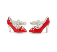 Red High Heeled Shoes Cufflinks - Onyx Art CK395 Mens Womens Novelty Gift Cuffs In Premier Life Packaging