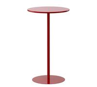 Red High Top Cocktail Table for Pub Modern Round Metal Bistro Table Bar Height Dining Table for Indoor-Outdoor Use 40x40x50cm Conference Side Table