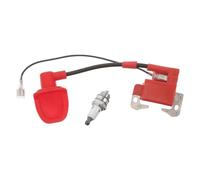 Red High Voltage Ignition Coil for Atv Scooter Engines | Heat Resistant Design, 20x6.2x2.8cm Size, Plastic Alloy Ceramic Build, Easy Installation