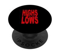 Red Highs/Lows Red Graphic PopSockets Adhesive PopGrip