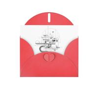 Red Holiday greeting check blank card and pearl beautiful blank note block VVXBHGR Abstract Architecture Pattern
