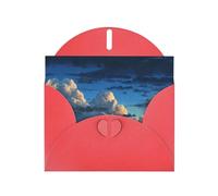Red Holiday greeting check blank card and pearl beautiful blank note block VVXBHGR Crying dark clouds Pattern
