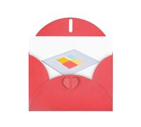 Red Holiday greeting check blank card and pearl beautiful blank note block VVXBHGR Hanging thinking Pattern