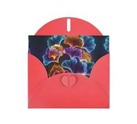 Red Holiday greeting check blank card and pearl beautiful blank note block VVXBHGR Neon Ginkgo Leaf Pattern