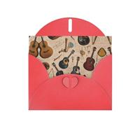 Red Holiday greeting check blank card and pearl beautiful blank note block VVXBHGR Notes music guitar Pattern