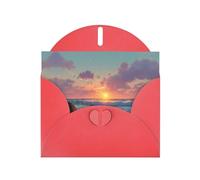 Red Holiday greeting check blank card and pearl beautiful blank note block VVXBHGR Sunrise on the coast Pattern