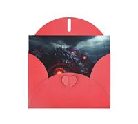 Red Holiday greeting check blank card and pearl beautiful blank note block VVXBHGR The Devil's Eye. Pattern