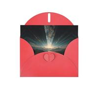 Red Holiday greeting check blank card and pearl beautiful blank note block VVXBHGR The twinkling sky Pattern