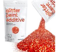 Red Holographic Glitter Paint Additive Chunky 100g for Adding Sparkle to Paints & Varnish | Paint Walls Sparkly Add to Emulsion, Acrylic or Lacquer Indoor | Hemway