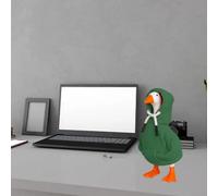 Red Hoodie for 7-Inch Desk Goose Figurine, Soft Cotton Blend Costume Accessory for Mini Tabletop Goose Decor, 7" Standing Goose Ornament(is Green)