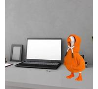 Red Hoodie for 7-Inch Desk Goose Figurine, Soft Cotton Blend Costume Accessory for Mini Tabletop Goose Decor, 7" Standing Goose Ornament(Orange)