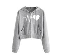 Red Hoodie Women Casual Solid Long Sleeve Zipper Pocket Shirt Hooded Sweatshirt Tops Grey Hoodie Women Sales Holiday Essentials Aesthetic Gym Womens Oversized Long Sweatshirt