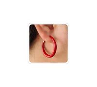 Red Hoop Earrings for Women Trendy Red Christmas Earring for Daughter Mom 80s 90s Neon Earring Large Hoop Earrings Accessorie Jewelry, Metal, No Gemstone