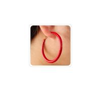 Red Hoop Earrings for Women Trendy Red Christmas Earring for Daughter Mom 80s 90s Neon Earring Large Hoop Earrings Accessorie Jewelry, Metal, No Gemstone