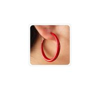 Red Hoop Earrings for Women Trendy Red Christmas Earring for Daughter Mom 80s 90s Neon Earring Large Hoop Earrings Accessorie Jewelry, Metal, No Gemstone