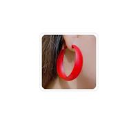 Red Hoop Earrings for Women Trendy Red Christmas Earring for Daughter Mom 80s 90s Neon Earring Large Hoop Earrings Accessorie Jewelry, Metal, No Gemstone