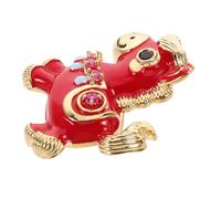 Red Horse Brooch Pin Handmade Copper Rhinestone Animal Lapel Pin for Chinese New Year 2026 Spring Festival Blessing Accessory with Fade Resistant Design