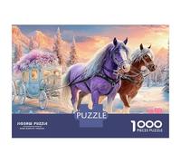 Red Horse Gallop 1000 Piece Jigsaw Puzzle for AdultsSnow Unicorn Jigsaw Great Gift Fun Activity for Home Colourful Challenging & Brainteasing PuzzlesPuzzle Me