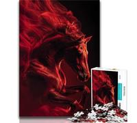 Red Horse Jigsaws Puzzles 1000 Pieces for Adults Gifts,Stress Reliever Staycation Kill Time with Matching Poster And Trivia Sheet (38x26cm)