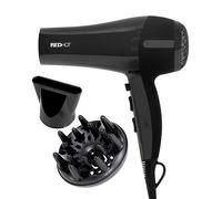 Red Hot 2200W Hair Dryer with Diffuser & Concentrator Nozzle / 3 Heat Settings, 2 Speed Settings & Cool Air Mode for Fast Drying/Black 37019