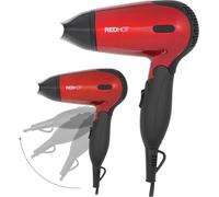 Red Hot 37070 1200W Travel Hair Dryer with Folding Handle/Dual Voltage / 2 Heat Settings/Compact & Lightweight/Red Coloured