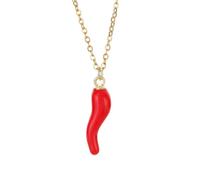 Red Hot Chili Pepper Pendant Chain Choker Necklace Cute Decoration Gold Necklace Jewelry Accessories For Women And Men