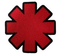 Rock Off officially licensed products Red Hot Chili Peppers Asterisk Cut-Out Standard Woven Patch Accessory Size