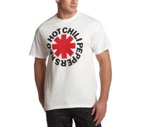 Red Hot Chili Peppers - Asterisk Logo Adult T-Shirt In White, Size: Medium, Color: White