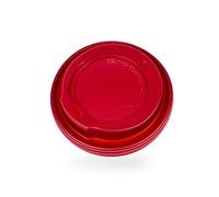 Red Hot Drink Sip Through Lid, 8oz, Travel Safe Design for Coffee and Tea (Pack Of 100)