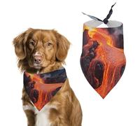 Red Hot Lava from Kilauea Volcano Dog Bandanas Soft Cute Triangle Larges Scarfs for Pets Kerchief Print Pet Handkerchiefs for Small Medium Large Dogs Puppy Cats
