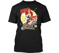 Red Hot Nose Art Jessica Rabbit 17 Mens T-Shirt Black Tee XL