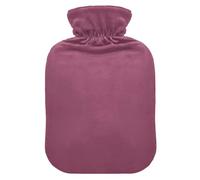 Red Hot Water Bottle with Cover for Pain Relief Hot Water Bag for Headaches Back Pain, 2L
