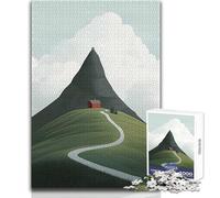 Red House on A Hill Jigsaw Puzzles 1000 Pieces Cognitive Development Fun Game Special Thoughtful Celebration Present Size 50x75cm