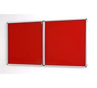 Red Huge Fully Fire Retardant Lockable Notice Board [2 Locks] - Tamperproof Display Board 1800 x 1200 (180cm x 120cm)